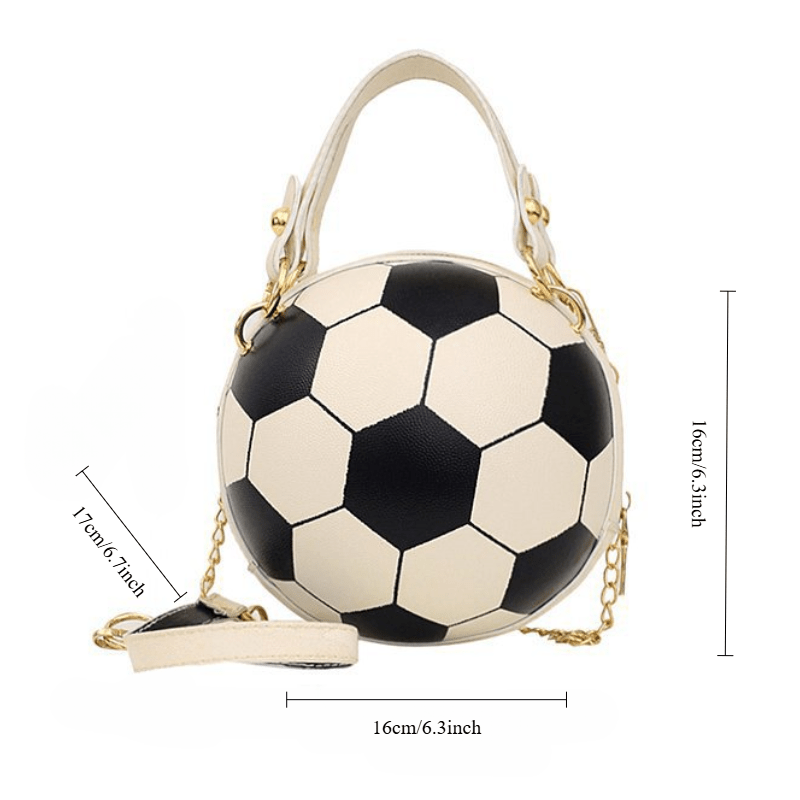 3 Hot-Selling Colors Available Ins Super Trendy Football Basketball Bag New Versatile Single-Shoulder Crossbody Korean Style Small Round Bag Women's Bag