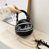 3 Hot-Selling Colors Available Ins Super Trendy Football Basketball Bag New Versatile Single-Shoulder Crossbody Korean Style Small Round Bag Women's Bag