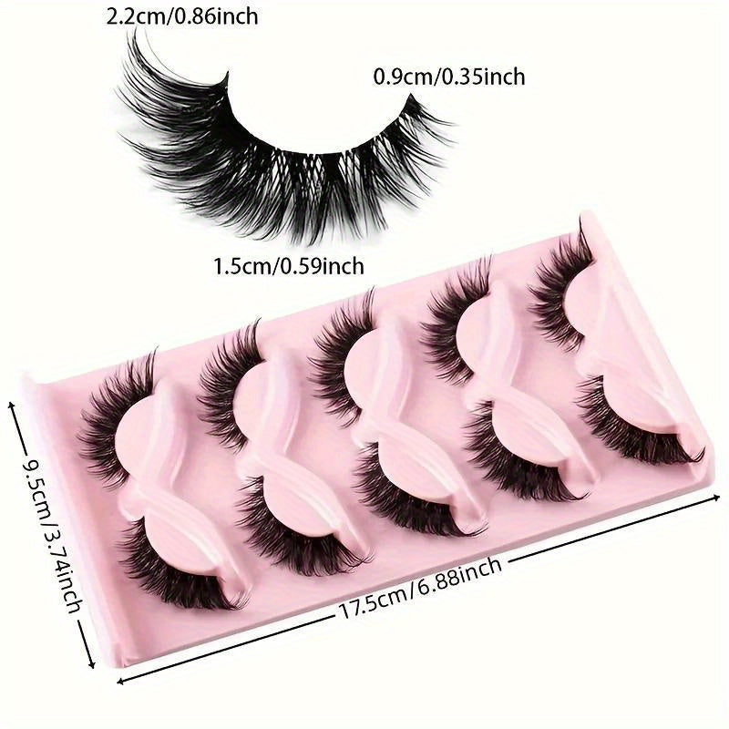 3Boxes (15Pairs) Cat Eye False Eyelashes, Natural Long Manga Lashes With Winged Ends For Extended Eye Look