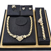 4pcs Dubai Style Jewelry Set, Golden Plated Necklace, Ring, Bracelet, and Earrings, Luxurious Ethnic Design for Weddings, Parties, and Formal Events, Perfect Gift Set for Mother'S Day, Classic African Jewelry