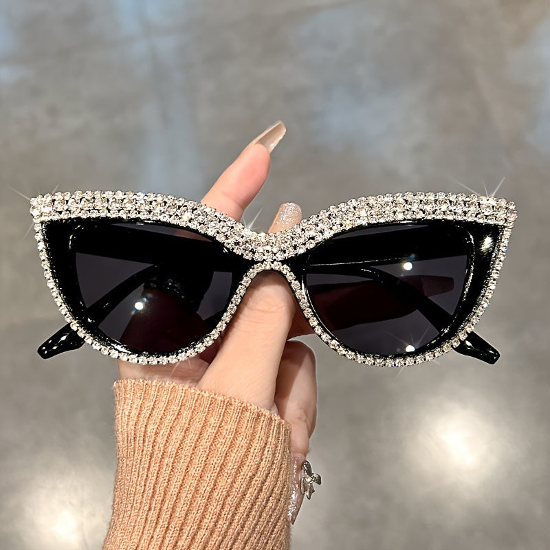 Bling Rhinestone Cat Eye For Women Luxury Decorative Shades Props For Prom Costume Party