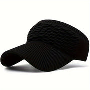 [Lightweight Knit] Women's Lightweight Knit Sun Visor Hat - Breathable & Elastic Polyester - Ideal for Running & Outdoor Activities