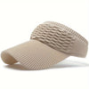 [Lightweight Knit] Women's Lightweight Knit Sun Visor Hat - Breathable & Elastic Polyester - Ideal for Running & Outdoor Activities