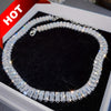 Elegant Chunky Tennis Necklace with Sparkling Cubic Zirconia - Perfect Statement Jewelry for Women, Ideal Christmas Gift for Wife and Friends, All-Season Glamour, RUOLAN
