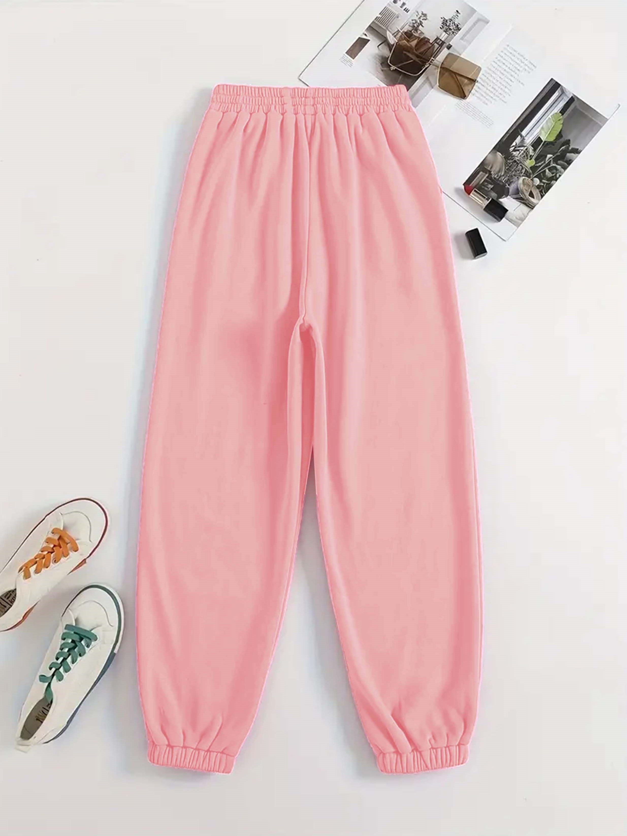 Cozy Fleece-Lined Women's Casual Letter Print Sweatshirt & Joggers Set - Machine Washable, All-Season Comfort