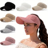 [Lightweight Knit] Women's Lightweight Knit Sun Visor Hat - Breathable & Elastic Polyester - Ideal for Running & Outdoor Activities