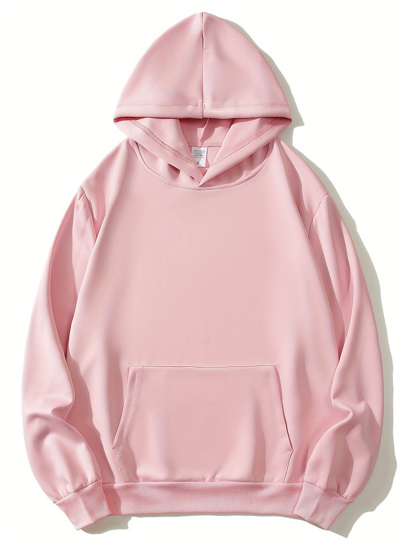 250g Healthy Cloth Pullover Hoodie Classic Art Letter Graphic Print Crew Neck Long Sleeve Pocket Sweatshirt Print Pullover Hoodie For Women Casual, Spring Summer Fall & Winter, Versatile Wardrobe Staple