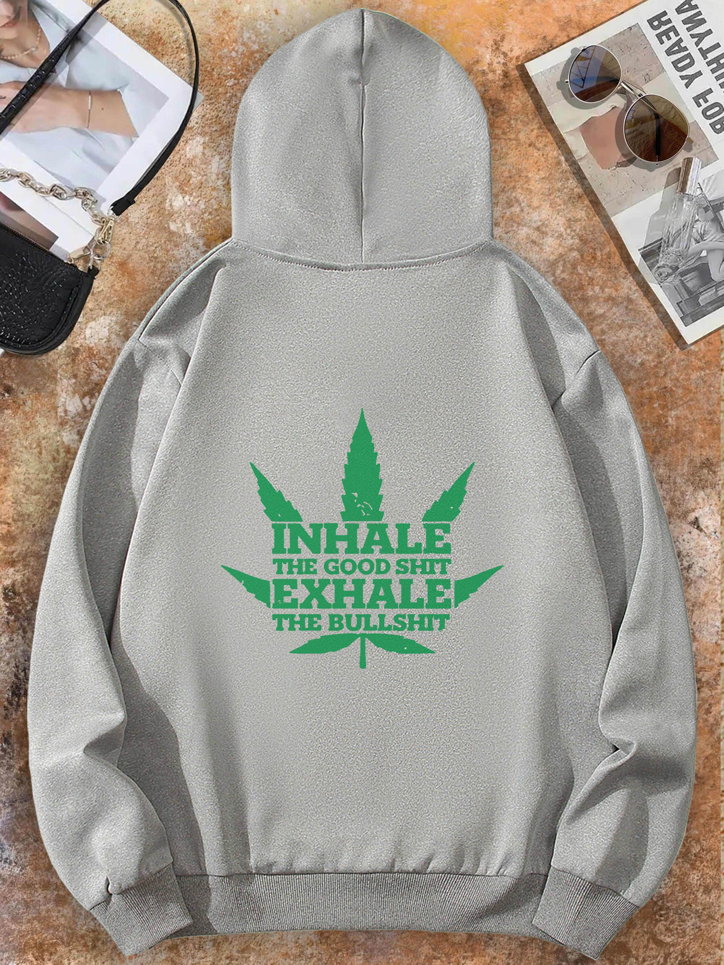 250g Healthy Cloth Pullover Hoodie Classic Art Letter Graphic Print Crew Neck Long Sleeve Pocket Sweatshirt Print Pullover Hoodie For Women Casual, Spring Summer Fall & Winter, Versatile Wardrobe Staple
