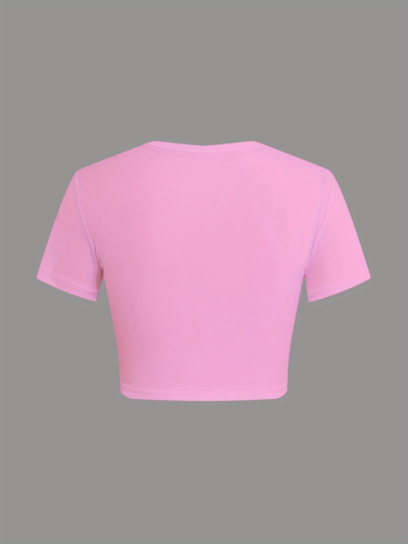 I Love K-Pop" Women's Y2K Fashion Crop Top T-Shirt - Vibrant Graphic Print, Soft Polyester & Spandex Blend, Stretchy, Machine Washable, Round Neck, Short Sleeve, Cute Shirts