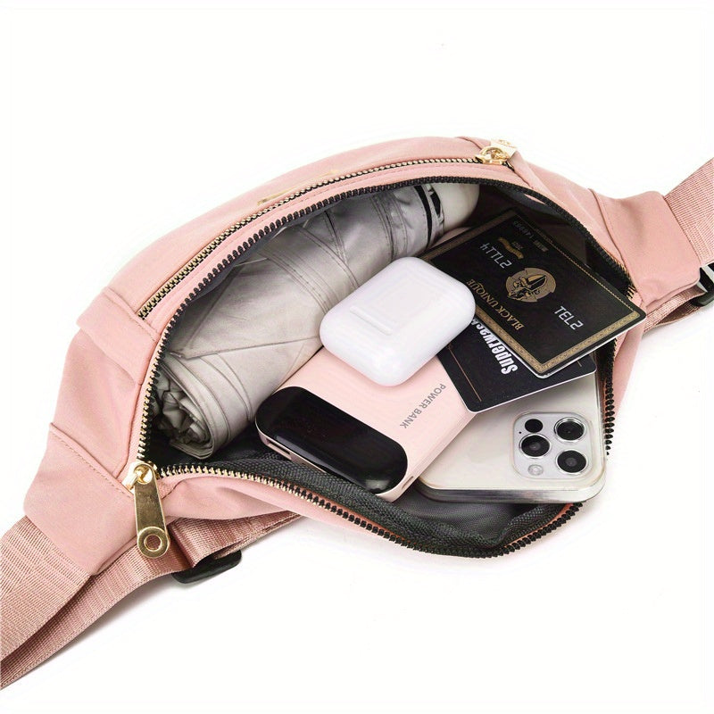 Fanny Pack Waist Pack for Women, with Adjustable Strap for Travel Sports Running, Zipper All-Match Crossbody Bag