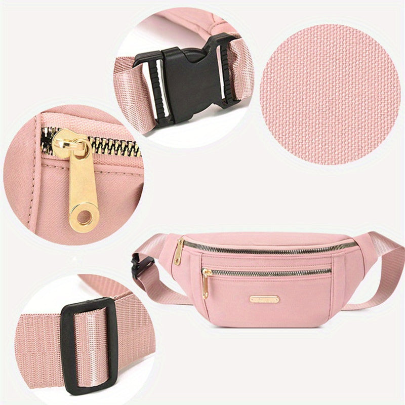 Fanny Pack Waist Pack for Women, with Adjustable Strap for Travel Sports Running, Zipper All-Match Crossbody Bag