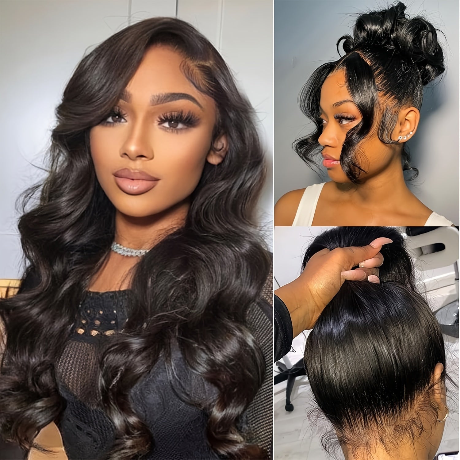360 Lace Front Wigs Human Hair Pre Plucked Body Wave 360 Full Lace Frontal Human Hair Wigs For Women Hd Lace Wig With Baby Hair Around Natural Color