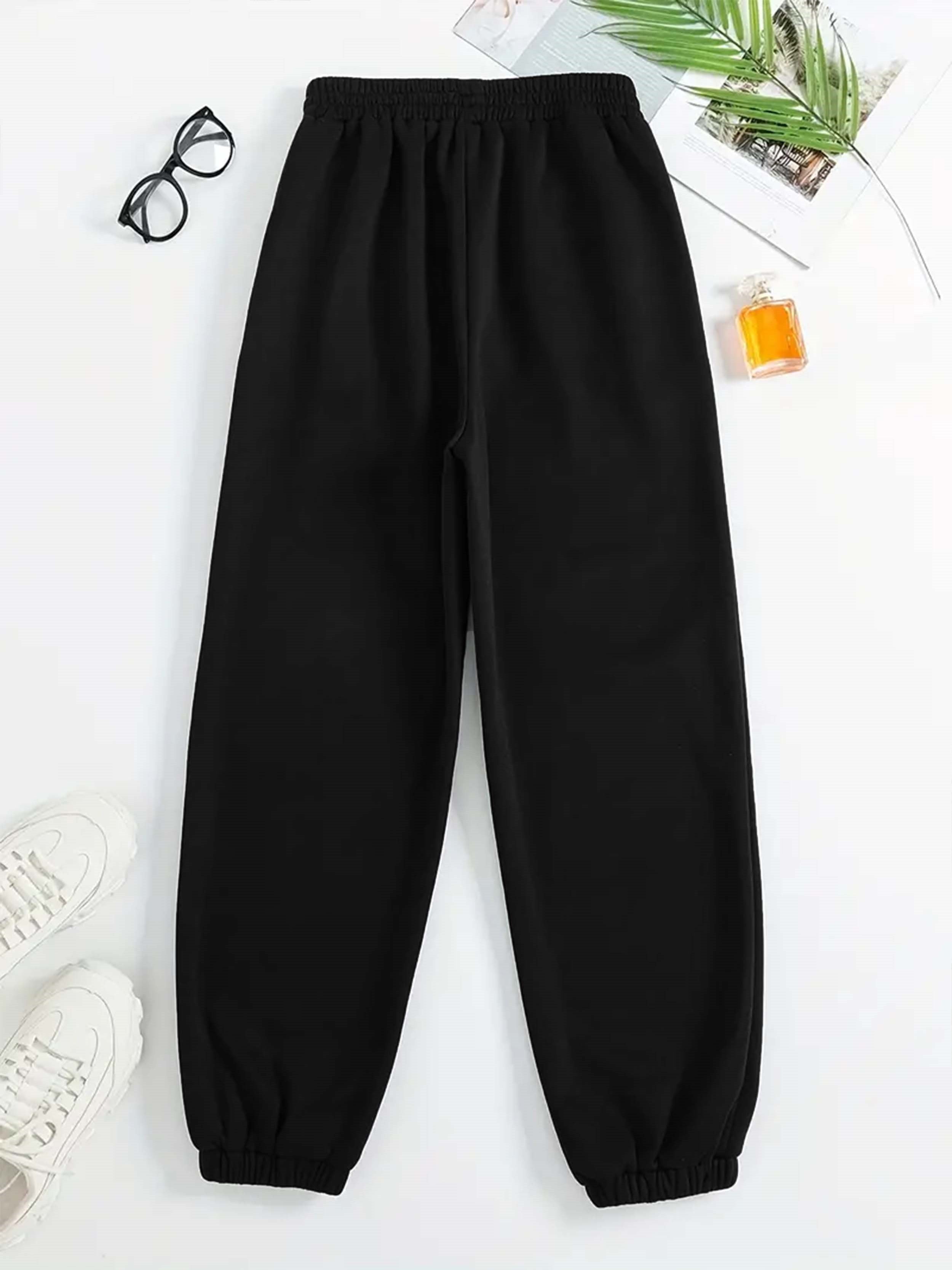 [Soft Texture] Women's Parisian Chic Letter Print Two-Piece Set - Cozy Gray Crew Neck Sweatshirt & Pants, 100% Polyester, Machine Washable, All-Season Comfort, Allseason Outfit|Parisian Chic Style|Cozy Material