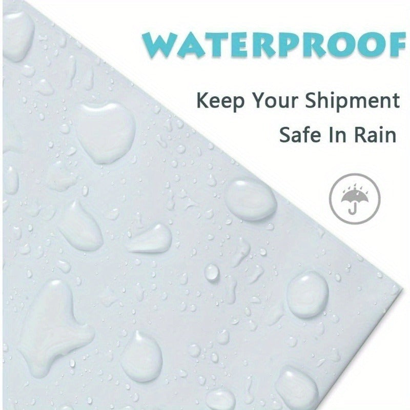 104-Pack 2mils White Poly Mailers - Thick Waterproof Shipping Envelopes, Large Size for Logistics & Packaging, Durable Clear Plastic with Black Sealing Strips, Poly Mailer Bags
