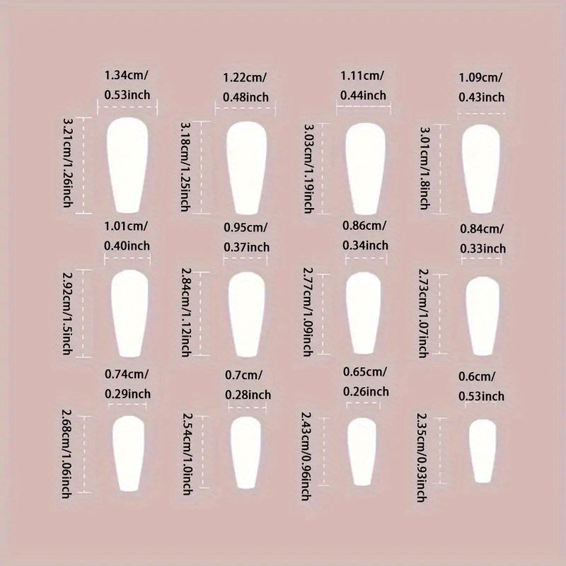 4 Boxes 96pcs European and American Press-on Nails Gorgeous Sweet Cool Flashy Broken Glitter Flowers Gren Butterfly Water Pipe Long Fake Nails Combination Set Suitable for Girs and Women Gifts