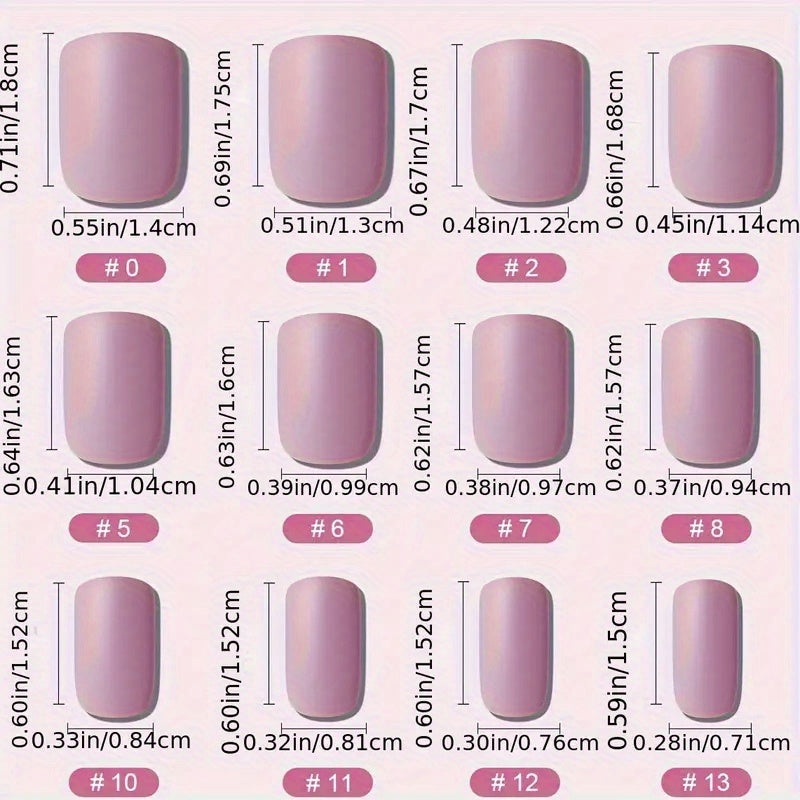 96PCS (4 PACK) Gradient Press on Nails with Rhinestones Design, Glossy Pink Ombre Medium Square False Nails Gel Glue on Nails Simple Crystal Manicure Art Acrylic Fake Nails Stick on Nails for Women Girls