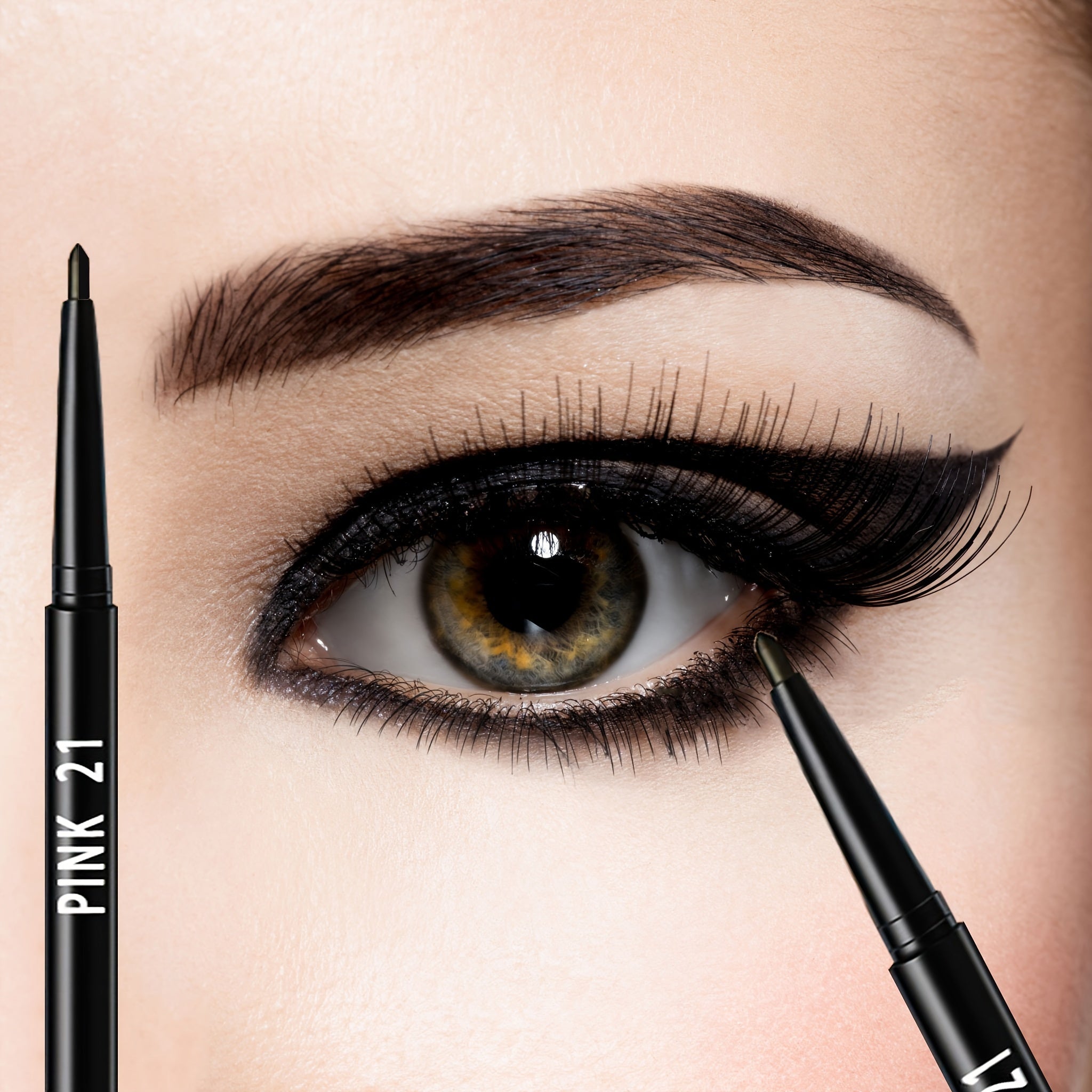 5pcs Waterproof and Sweatproof Black Eyeliner Pencils - Long-lasting, Stain-proof for Bold Eye Makeup, Easy Glide Formula for Flawless Wings abcdefg Valentine's Day Gift