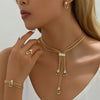5pcs of Boho Chic fake jewelry Luxurious bride wedding party accessories classic everything