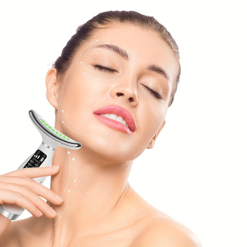 Portable Face And Neck Massager, USB Charging, 7 Modes Facial Massage Care Tool, Beauty Skin Care, For Daily Skin Care Routine, Facial Massager Skin Care Tool