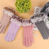 1 Pair Women's Thickened Warm Gloves, Polyester Full Finger Touchscreen Windproof Cold Proof Mittens for Outdoor Use - Hand Washable, Non-Stretch, Woven Craftsmanship, Winter Gloves