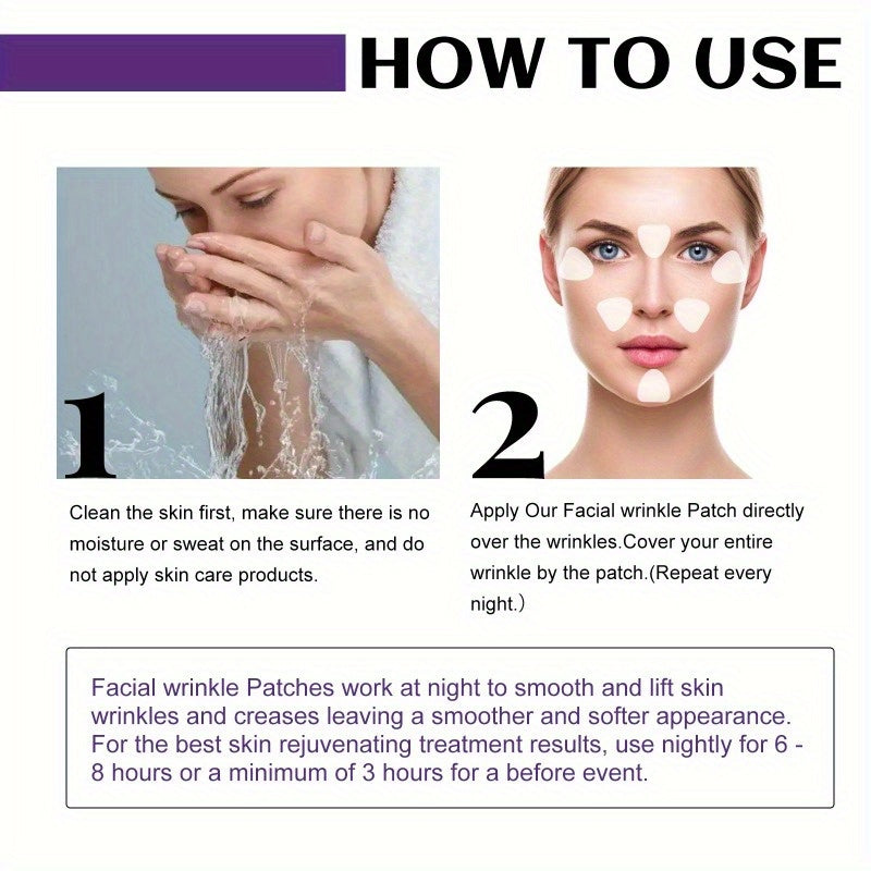 90pcs Silicone Wrinkle Reduction Patches for Forehead and Smile Lines, Unscented, Alcohol-Free, No Power or Battery Needed, Safe Skin Care Solution