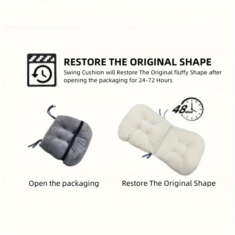 1pc Cozy Plush Office Chair Cushion with Integrated Seat and Backrest - Thick, Machine Washable Polyester, Universal Fit for Office Chairs, Cars, and Home Decor