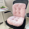 1pc Cozy Plush Office Chair Cushion with Integrated Seat and Backrest - Thick, Machine Washable Polyester, Universal Fit for Office Chairs, Cars, and Home Decor