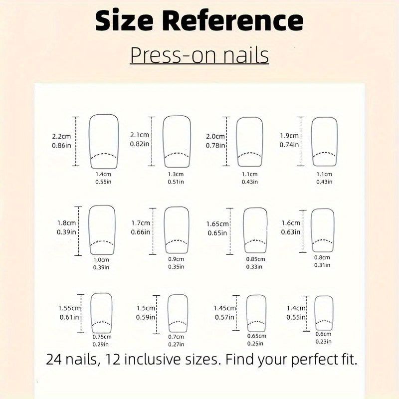 96PCS (4 PACK) Pink Chrome Press-On Nails Kit - Short Square PersonalizedAcrylic Nails for Women - Summer Dating