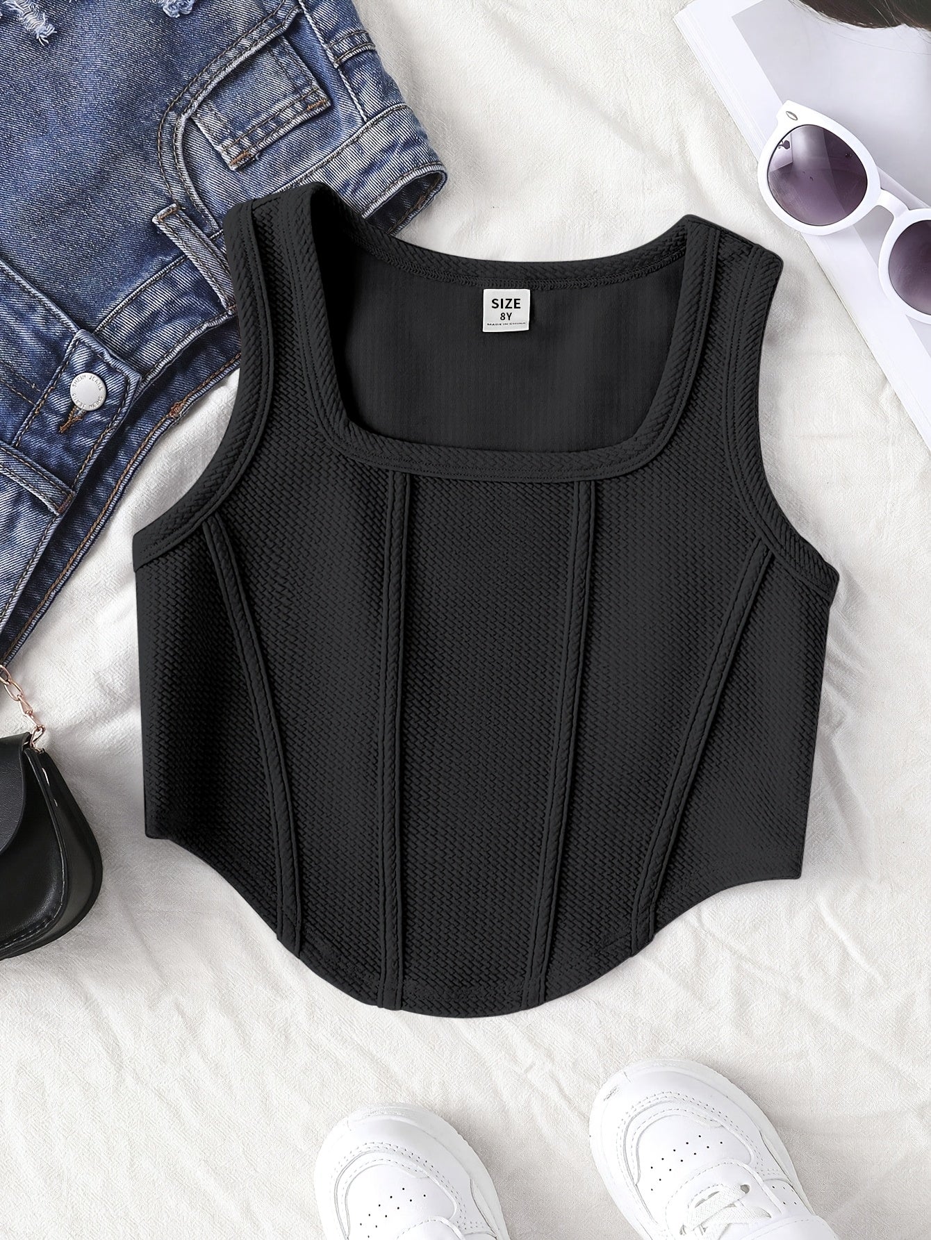 Athletic Fitted Tank Top for Older Kids, Breathable And Comfortable Casual Sportswear.