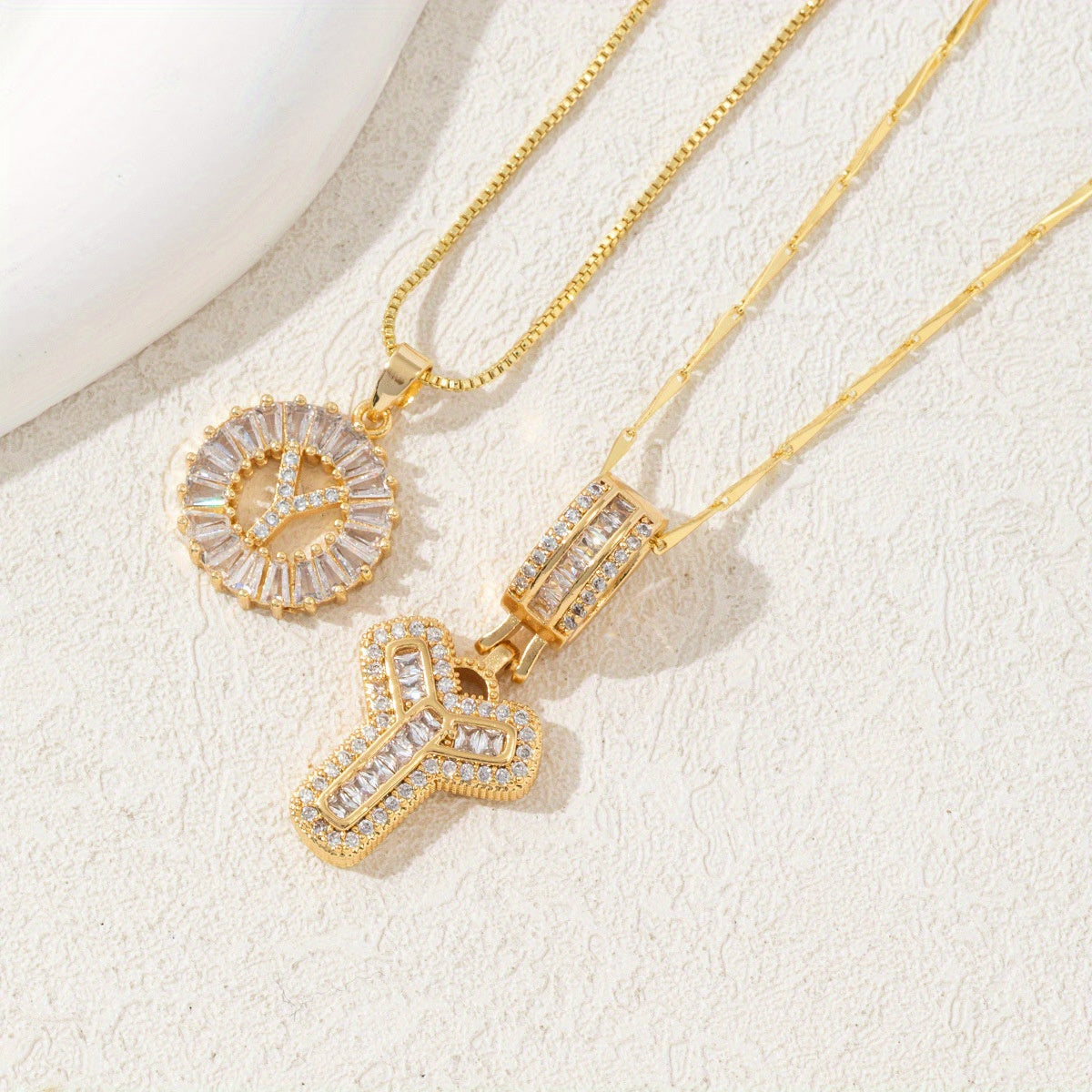 2 Packages of Initial Pendant Necklace, Letter Necklace with Adjustable 17 "-19" Chain, Valentine'S Day Gift, Suitable for Ladies And Girls