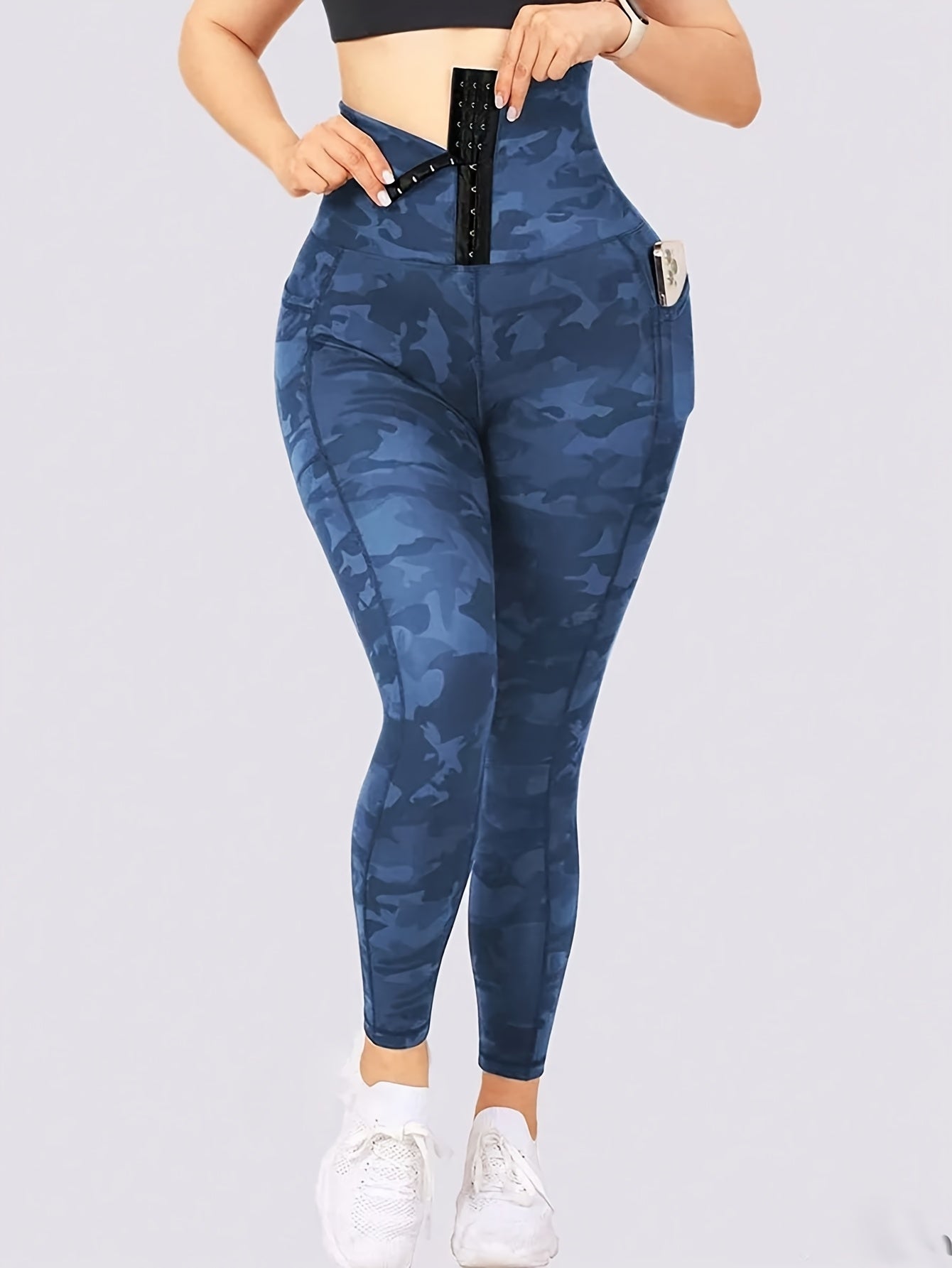 Women'S High-Waist Tie-Dye Print Waist Trainer with Butt Lifting Pockets and Front Buttons - Sexy Stretchy Pants for Fitness, Running, Yoga, and Outdoor Activities, High-Waisted Slim Fit Pants
