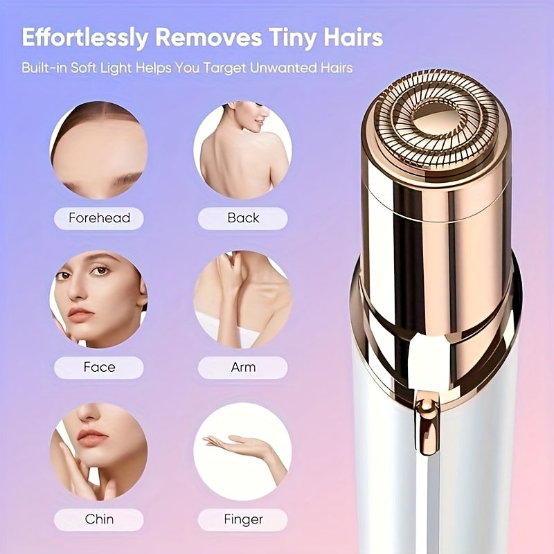 Facial Hair Remover For Women, Painless Hair Removal Device Portable Womens For Lip, Chin With USB Rechargeable, Rose Golden &Red &White