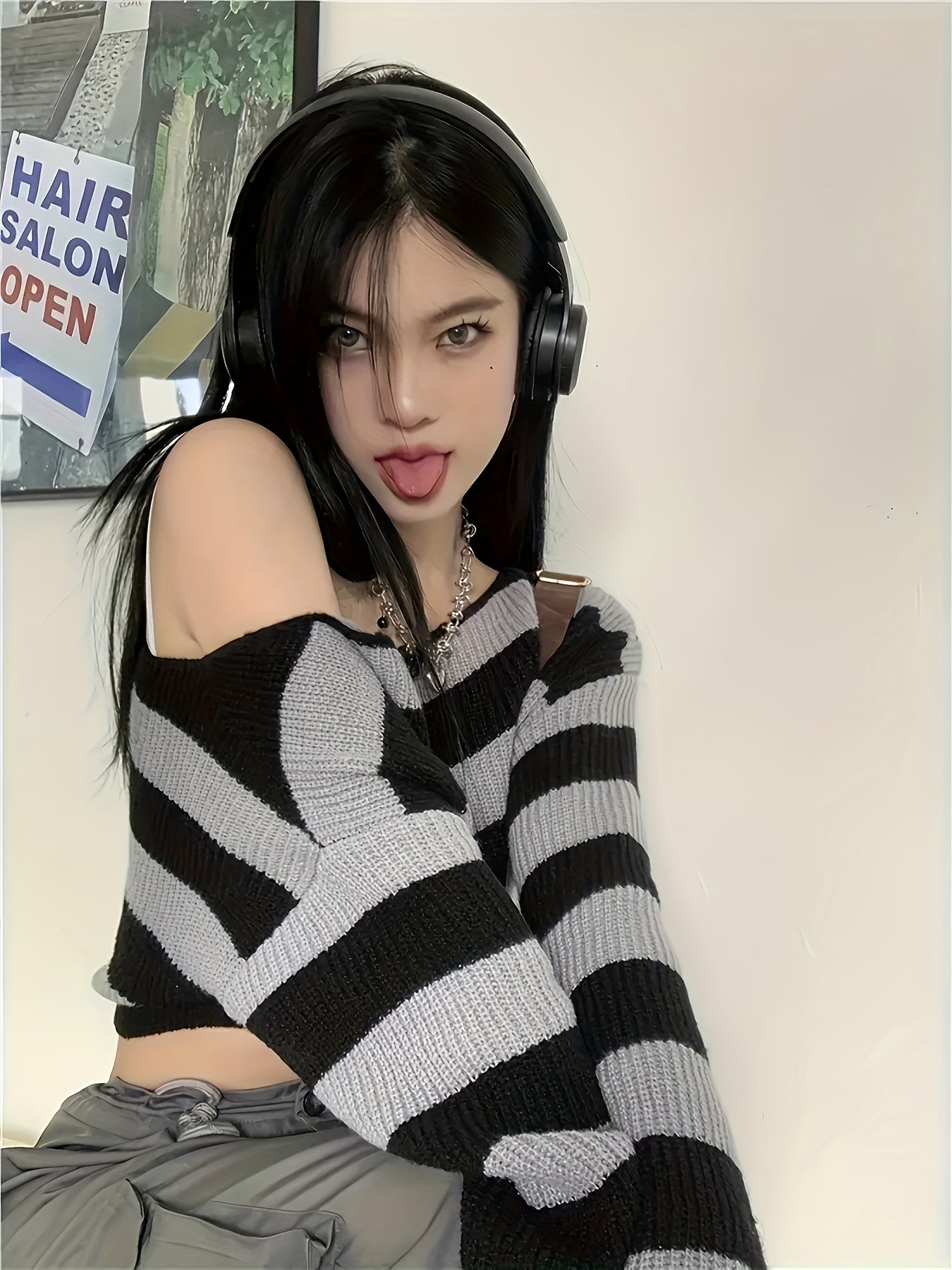 Women'S Y2K Style Color Block Knit Crew Neck Short Sleeve Pullover - 100% Polyester Jersey, All Seasons, Knit Fabric, Young Fashion