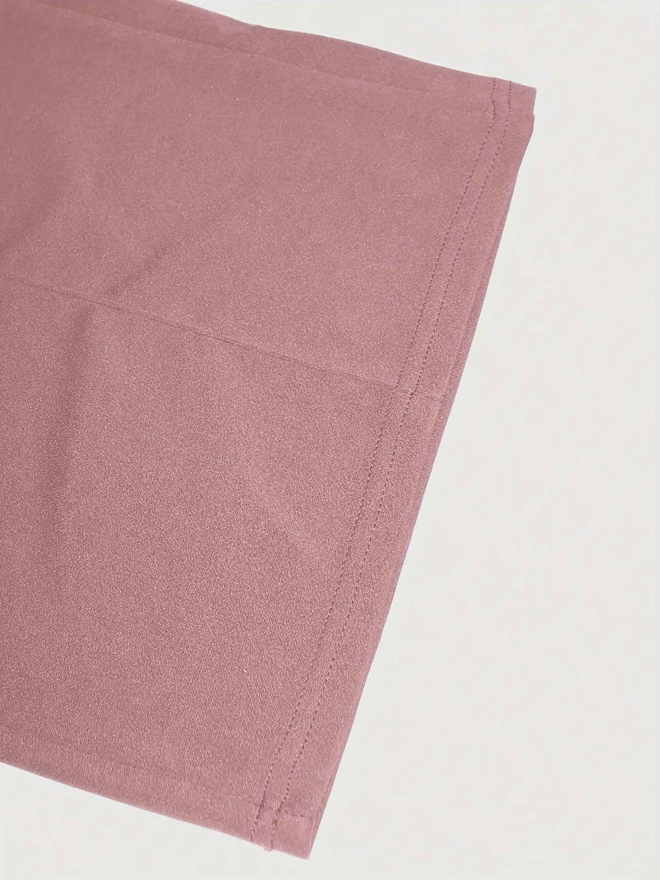 Women's Casual Solid Color Straight Leg Pants, Polyester 95% Spandex 5%, Knit Fabric, All-Season Comfort Fit Trousers, Flexible Fashion | Belted Waistband | Smooth Texture