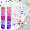12 Grids Butterfly Flower Nail Art PET Ultra-Thin Pearlescent Sequins DIY Nail Decoration