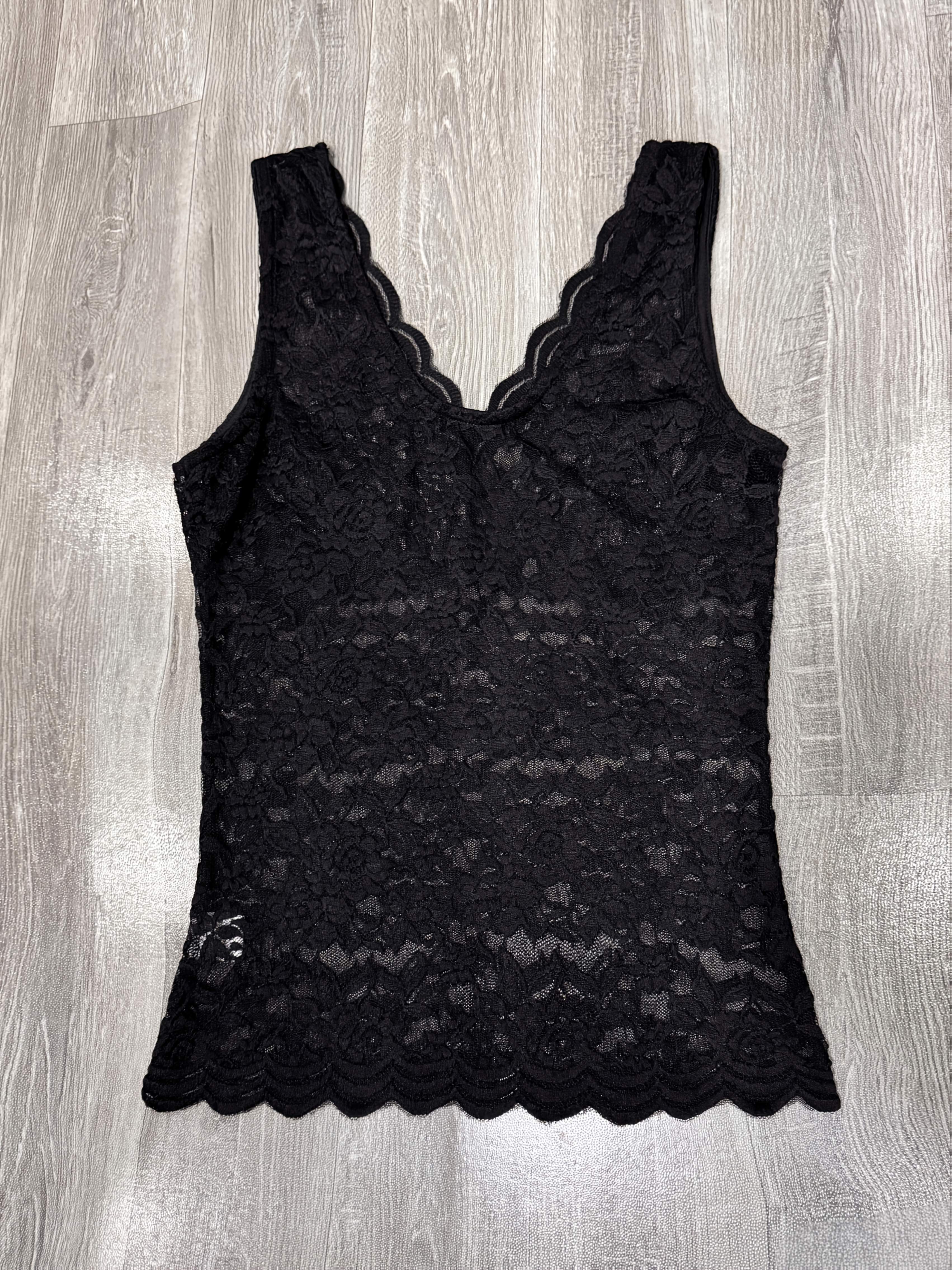 V-Neck Fashionable Lace Top for Women - Polyester, Sexy Style, Solid Color, Spring/Summer/Fall, Contrast Lace, Knit Fabric, Fabric Weight 140 g/m²