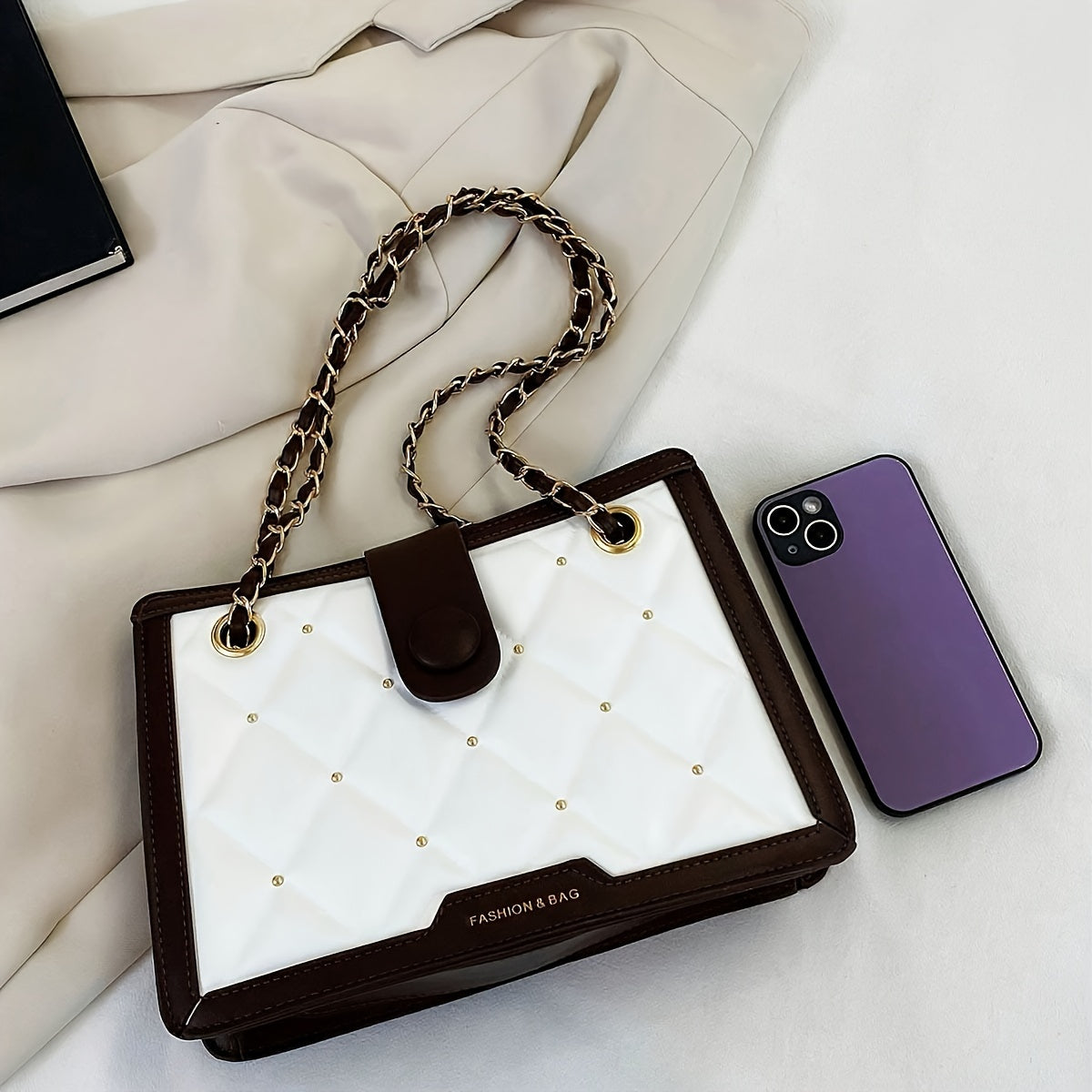 Women's Large Capacity Shoulder Bag Elegant Handbag Versatile Outgoing Purse