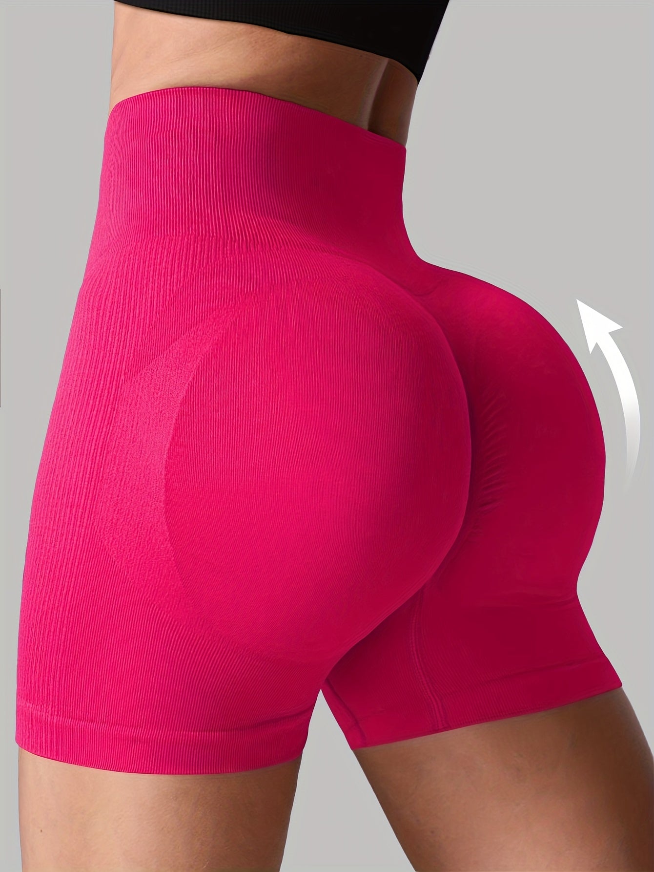 High Waist Yoga Shorts for Women 10-Piece Set, Polyamide 90% Elastane 10% Seamless Sports Shorts, Breathable Moisture-Wicking Fabric, High Stretch Skinny Fit, Elastic Waistband, Tummy Control Belly Support, All-Season Solid C