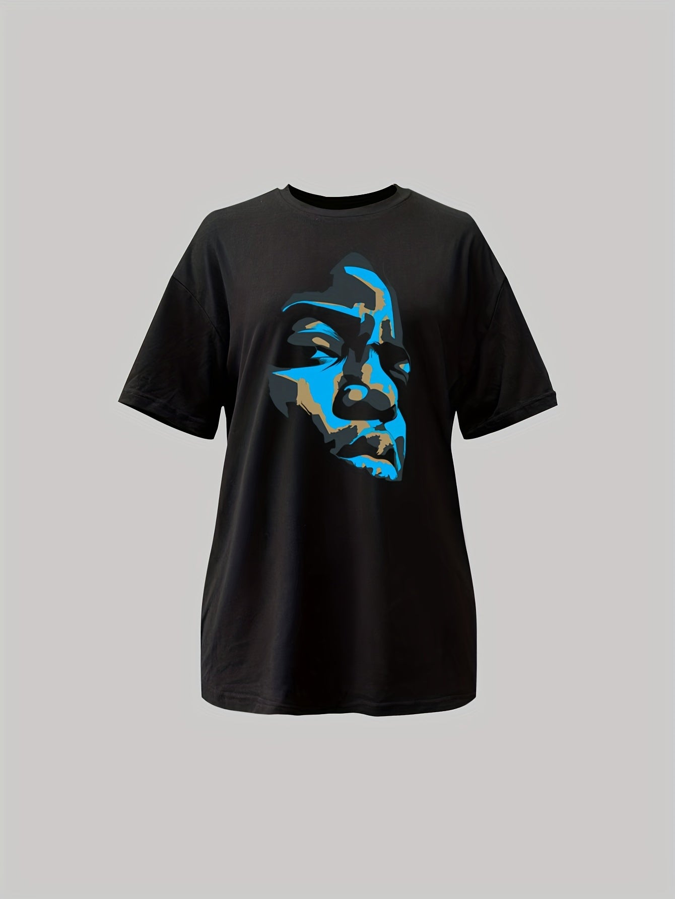 Graphic Print T-shirt, Short Sleeve Crew Neck Casual Top For Summer & Spring, Women's Clothing