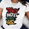 They Not Like us Letter Print Crew Neck T-Shirt, Casual Short Sleeve Top For Spring & Summer, Women's Clothing