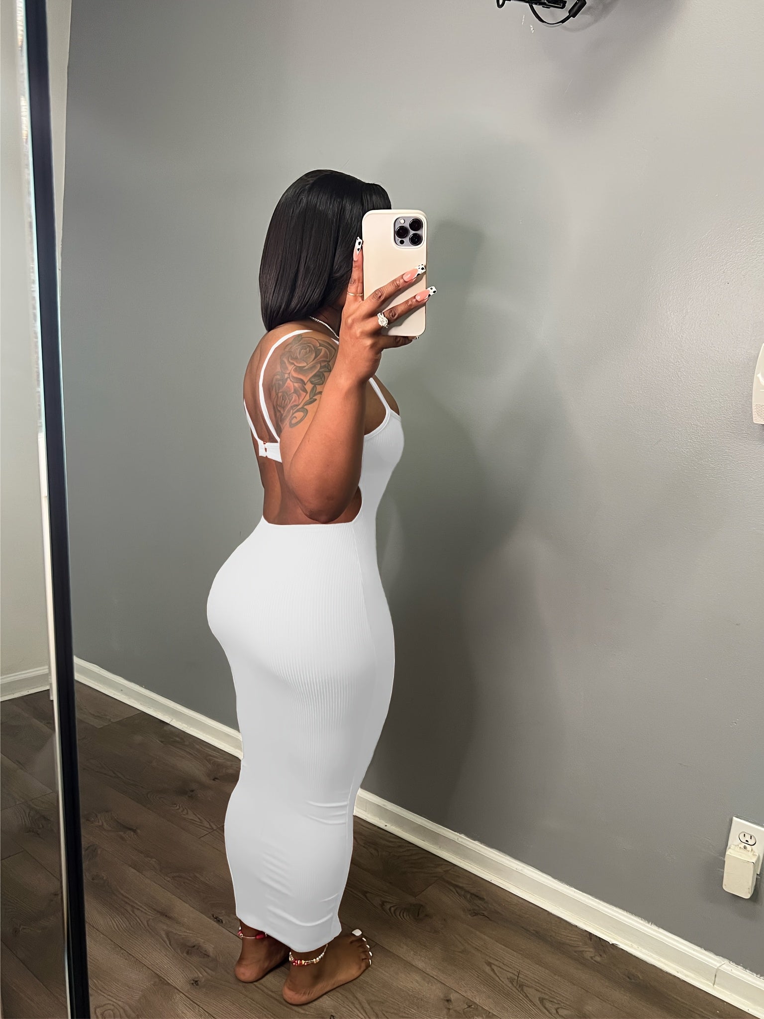 Women'S Casual Slip Dress Sleeveless Bodycon Dresses Ribbed Maxi Sundress Basic Party Club Dress