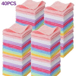 40pcs Ultra-Soft Microfiber Towel Set - Quick-Dry, Absorbent Hand & Face Towels for Home Bathroom - Skin-Friendly Coral Fleece - Perfect for Everyday Use & Travel - Ideal Gift for Housewarming & Spa