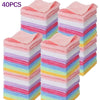 40pcs Ultra-Soft Microfiber Towel Set - Quick-Dry, Absorbent Hand & Face Towels for Home Bathroom - Skin-Friendly Coral Fleece - Perfect for Everyday Use & Travel - Ideal Gift for Housewarming & Spa