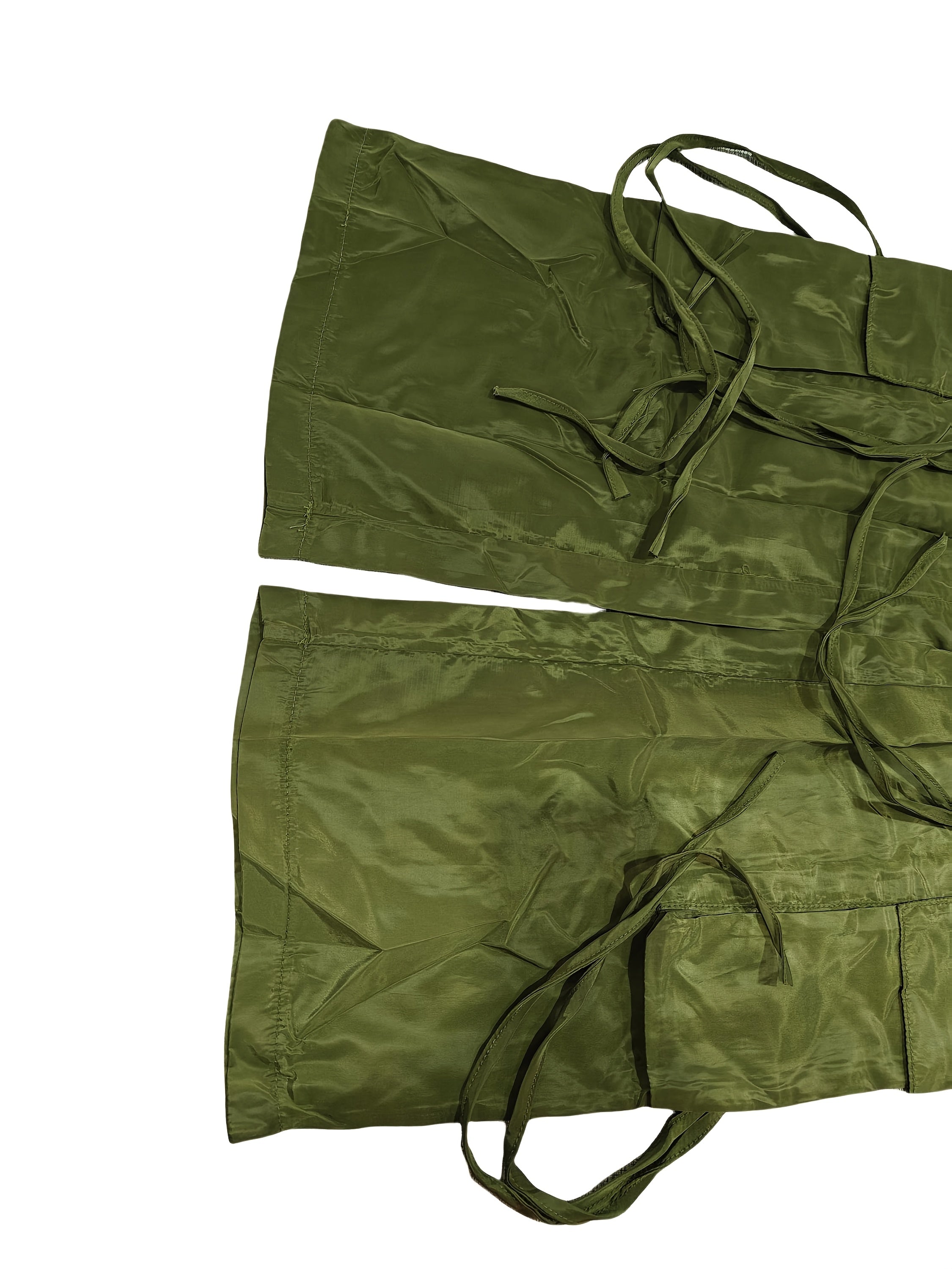 Solid Color Casual Work Straight-Leg Long Pants with Zipper And Straps