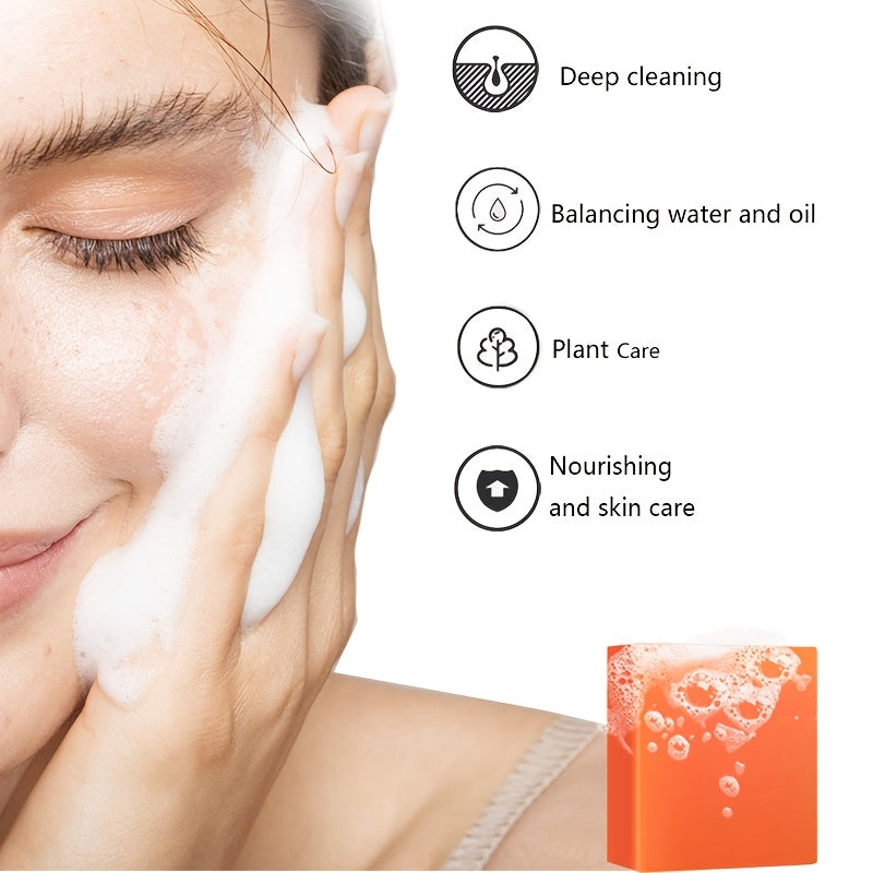 6pcs 100g Kojic Acid Soap - Brighten Skin Tone, Moisturizing, Oil Controlling Soap For Hand, Face, Bath - Natural Orange Flavor, Essential Oil, Gentle Cleansing