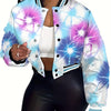 New Style Jacket Baseball Uniform Women'S Campus Style Fashionable All-match Jacket