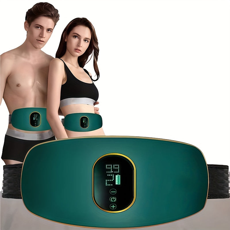 Vibrating Massage Belt Rechargeable Heated Massage Belt, Adjustable Vibrating Massager, Portable Abdominal Massager, USB Power Supply, Holiday Gifts for Relatives And Friends, Valentine's Day Gifts for Girlfriends