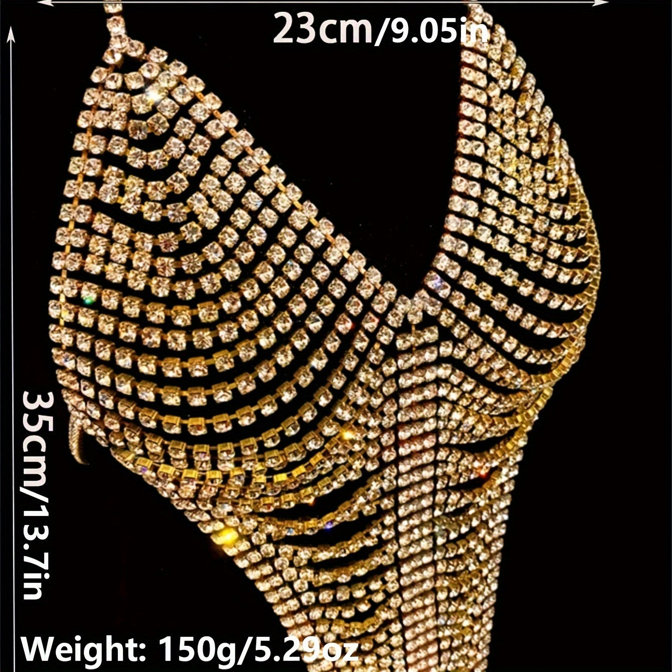 Boho Sexy Body Chain for Women - 1pc Sparkling Rhinestone Bikini Jewelry, No Plating, Artificial Crystal, Gift for Party, Valentine's Day, All Seasons