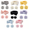24pcs/Set Luxurious Plush Headbands & Wristbands - Super-Soft Coral Fleece for Pampering Skincare, Face Washing, and Spa Days - Stylish Set for Women & Girls - Perfect Daily Use and Gift Choice
