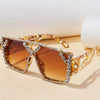Large Rhinestone Adorned Hollow Geometric Mirror - Essential for Birthdays - Women's
